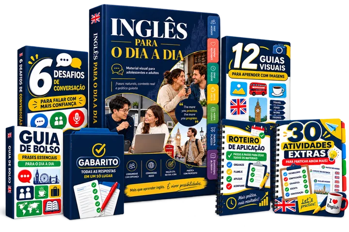 Inglês para o Dia a Dia — pacote completo com material principal e bônus
