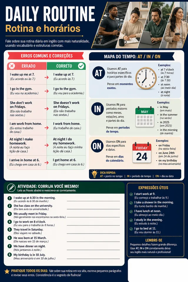Daily Routine: diálogos e expressões úteis
